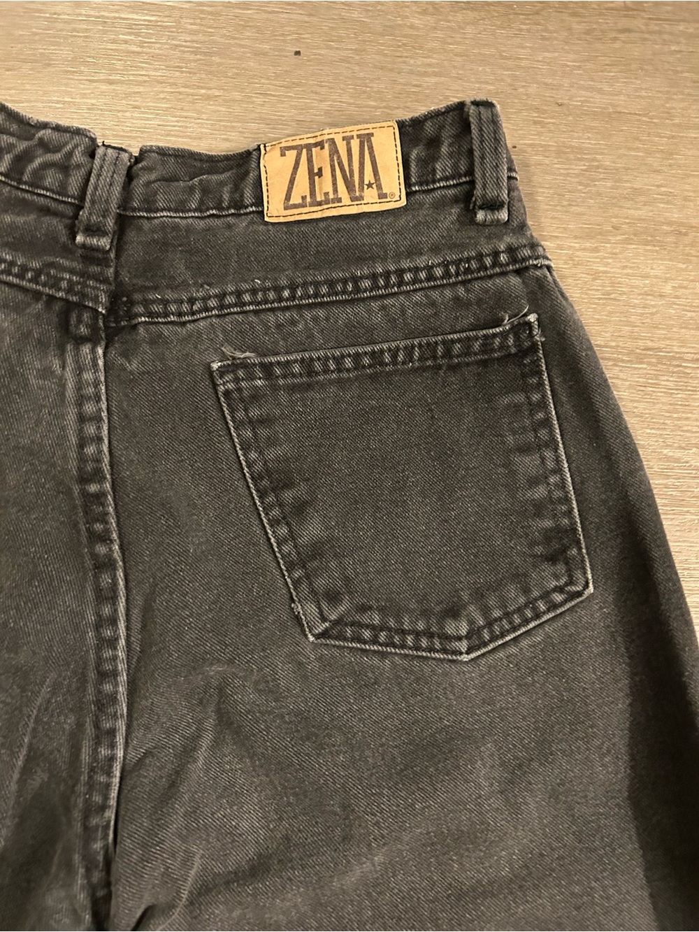 Vintage 90s Zena Faded Black Mom Jeans High Waisted Tapered Size 8 RN93664